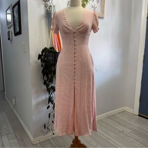 TVF for DVF Pearl Fountain Light Pearl‎ Crepe Maxi Dress Diane Von Furstenburg